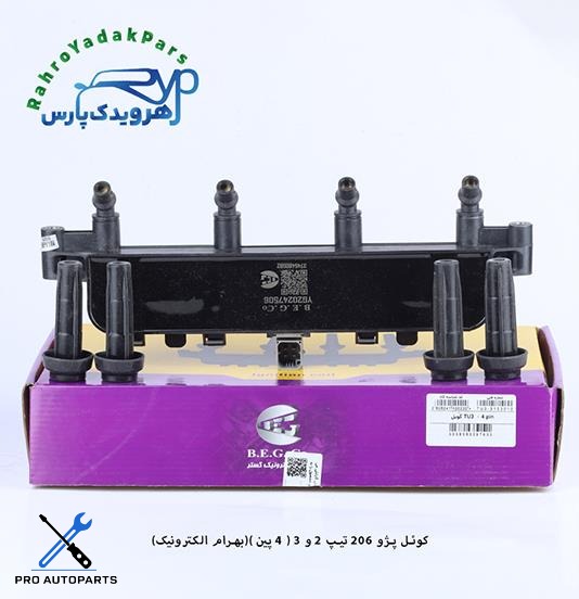 کوئل پژو 206 تیپ 2 و 3 -  4 پین  ( بهرام الکترونیک )