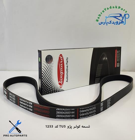 تسمه کولر پژو (5pk 1253 ) / TU5 - ( ونگارد )