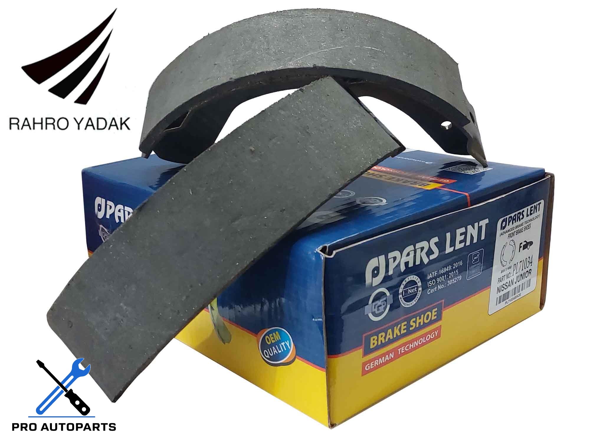 PL71034  لنت جلو نیسان با کفشک ( پارس آبی )  OEM