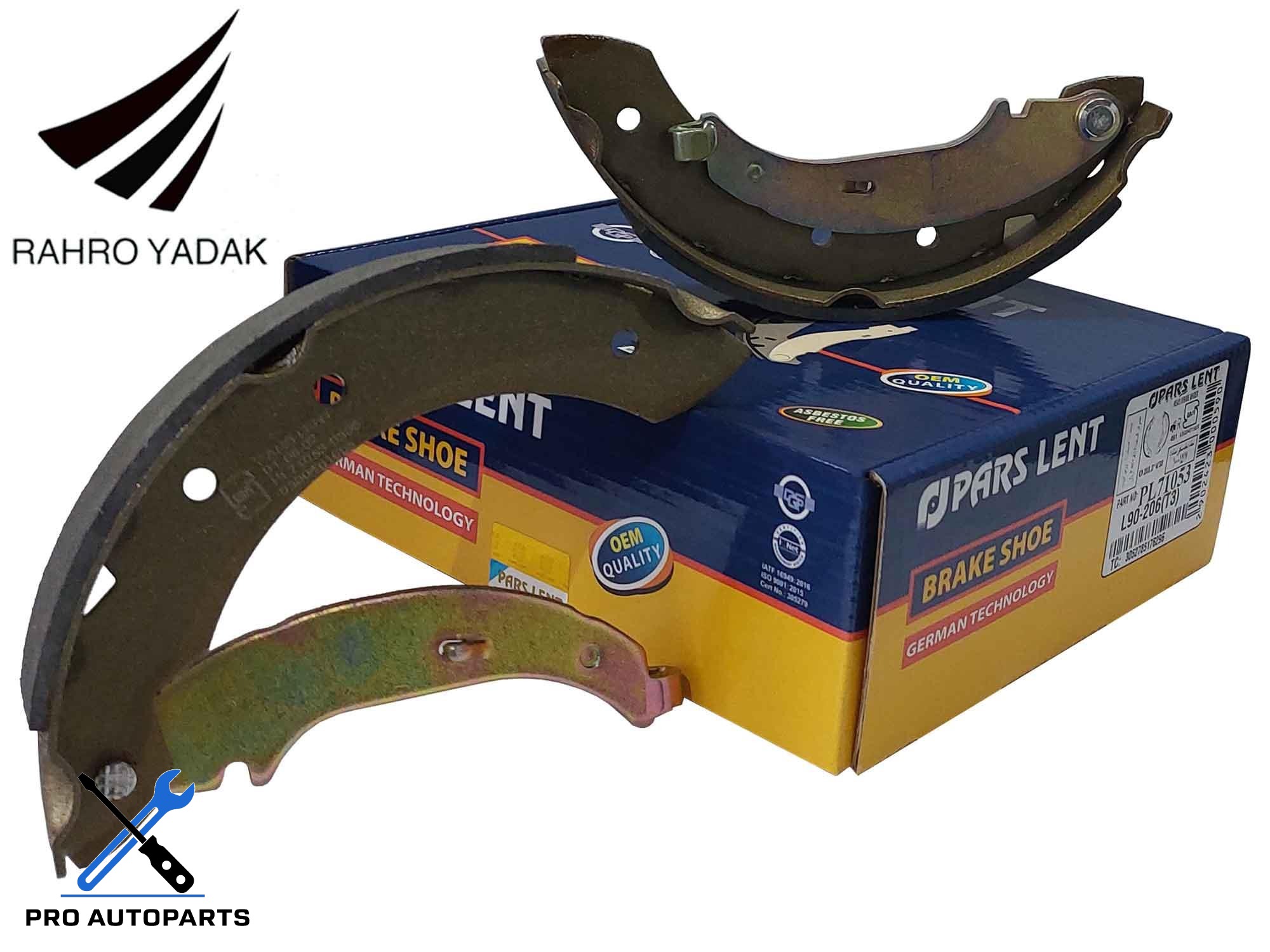 PL71053 لنت عقب ال90 - 206 تیپ 3 -  لیفان 520  ( پارس آبی ) OEM