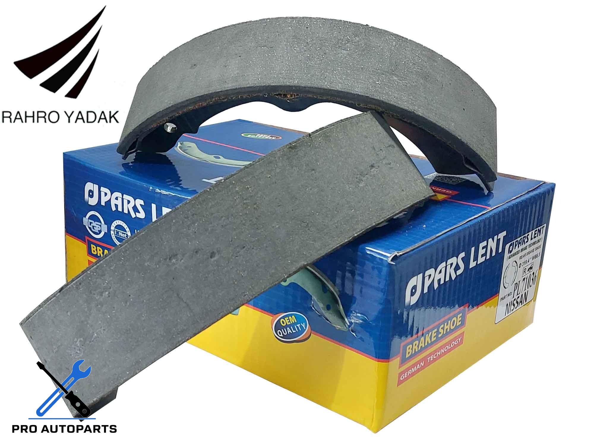 PL71036  لنت عقب نیسان با کفشک  ( پارس آبی ) OEM